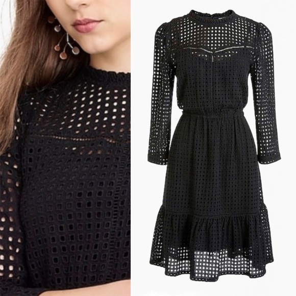 J. Crew Dresses & Skirts - J.Crew Point Sur Eyelet Long Sleeve Dress 0